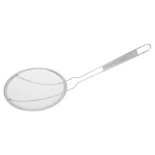 2Pcs Kitchen Stainless Steel Skimmer Strainer Ladle Silver Fine Mesh