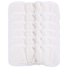 6St Bamboevezel Luier Pads Herbruikbare Baby Babyslaap Wit