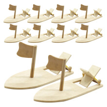30St Zeilboot DIY Voor Kinderen Blank Beige Knutselmodel
