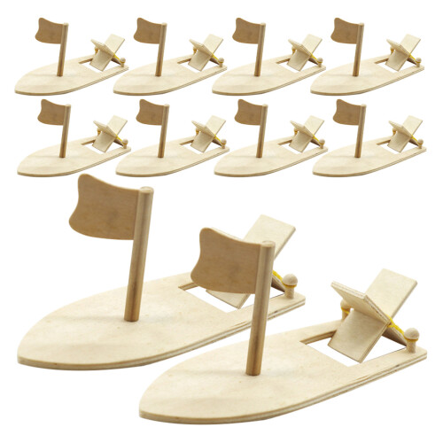 30St Zeilboot DIY Voor Kinderen Blank Beige Knutselmodel
