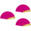 3Pièces Éventails Pliables Pour Magicien, Effet Changeant Couleur Rose 5