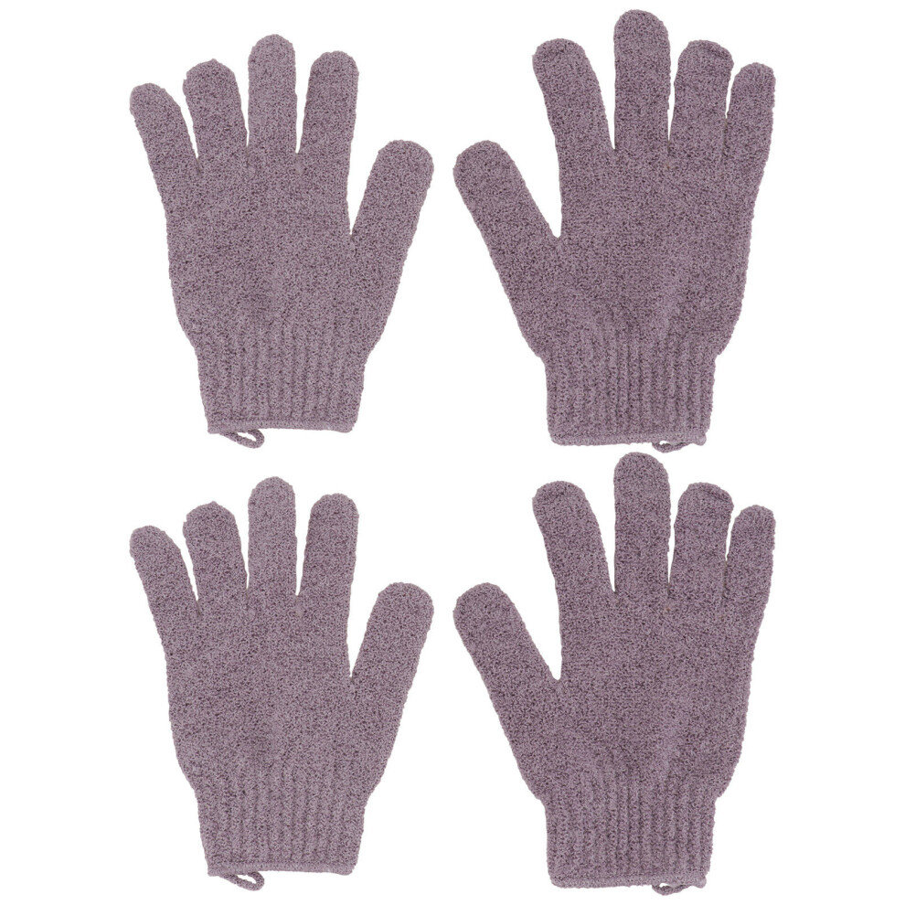 Iplusmile 4Pairs Bath Gloves Women Men Exfoliating Body Brush Glove Bath Scrubber Mitt For Shower Sauna Five Fingers Easy To Clean
