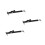 3 Sets Retractable Sliding Window Lock Security Bar Stopper 4