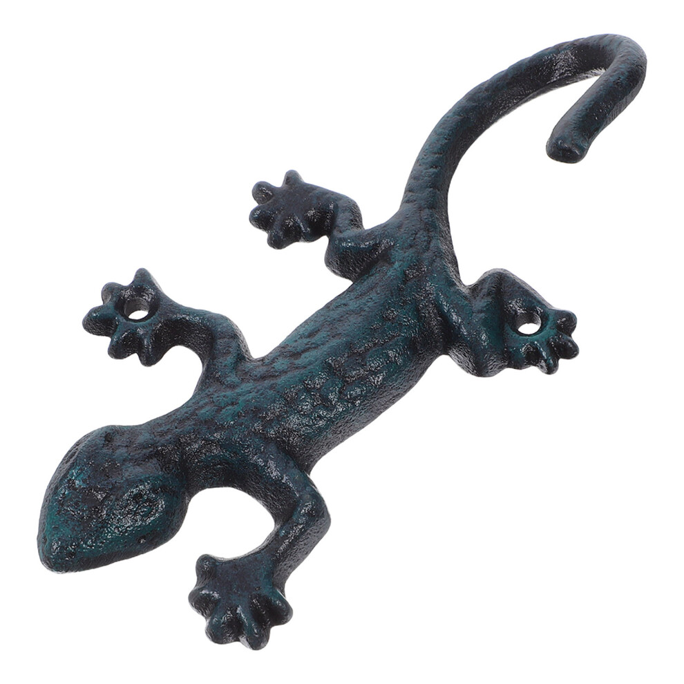 2 Pcs Wrought Iron Hook Wall Hanging Heavy Duty Metal Gecko Hooks 3221030110119