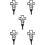 5 Pcs Grave Stake Cemetery Markers Decoration Graveyard Decorations 7