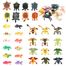 40Pcs Simulated Marine Animal Models Lovely Ornaments Assorted Color