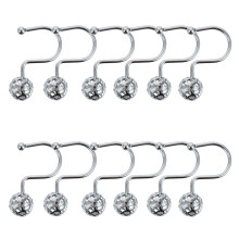 2 Pieces Curtain Hoops Metal Shower Hooks Heavy Duty Drapery Fixing