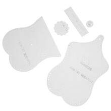 5Pcs Clear Acrylic Leather Card Holder Stencils for DIY Crafting