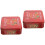 2Pcs Festive Red Tinplate Cookie & Candy Storage Box 6