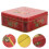 2Pcs Festive Red Tinplate Cookie & Candy Storage Box 11