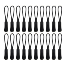 80 Pcs Pull Head Rope For Clothing Zipper Bags Luggage Suitcase Black