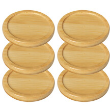 4 Count Bamboo Saucers Drinks Coaster Heat Resistant Mats For