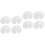 8Pcs -Proof Insert Liners White Durable Safety Cap Liners 4