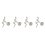 4Pcs Lightweight Silver Snake Earrings Small Studs for Ear Piercing 4