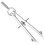 3Pcs Reusable Silver Compass Compact Spring Tool for Precise Drawing 1