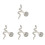 4Pcs Lightweight Silver Snake Earrings Small Studs for Ear Piercing 2