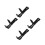 4Sets Metal GPU Support Bracket Vertical Mount Black for Home Graphics 8