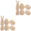 12 Pcs Wooden Easter Bunny Egg Cutouts Rabbit Chips Ornaments 3
