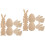 12 Pcs Wooden Easter Bunny Egg Cutouts Rabbit Chips Ornaments 4