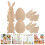 12 Pcs Wooden Easter Bunny Egg Cutouts Rabbit Chips Ornaments 8