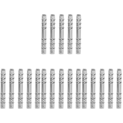 20Pcs Silver A6 Loose Leaf Binder 6 Ring Mechanism for Office Use 1
