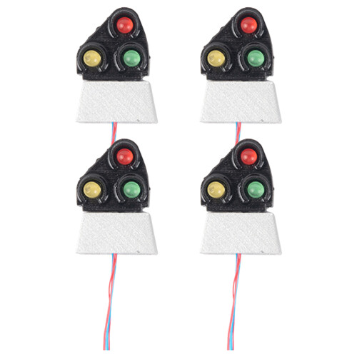 20 Pcs Mini Luminous Traffic Signal Model For Sand Table Decor