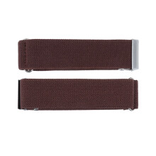 3 Pairs 2.5Cm Shirt Armband Unisex Chinlon For Women Men Coffee