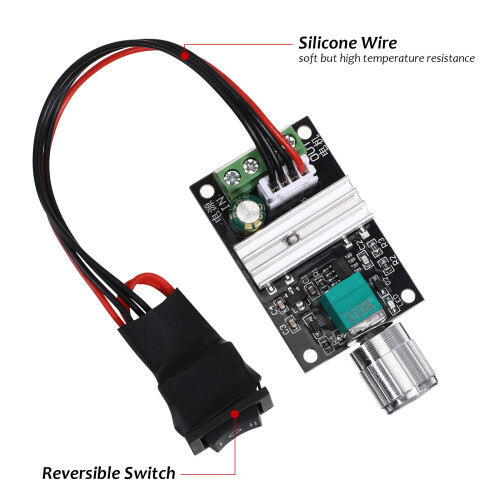 2Pcs Multi Color 1203Bb Motor Controller Pwm Driver Adjustable Metal 2
