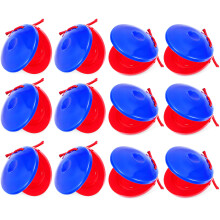 24Pcs Plastic Finger Castanets Small Multi-Color Musical Toys for Kids