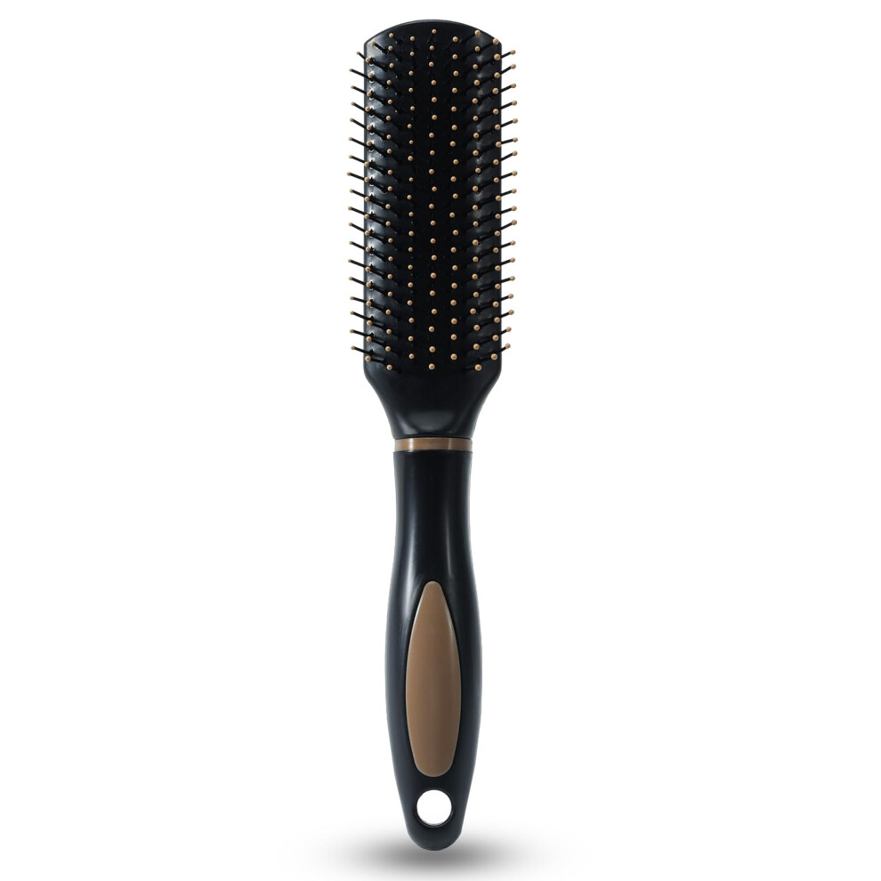 Men's Hair Brush with Ball Tip Bristles for Gentle Scalp Massage and Smooth Detangling Wet or Dry Hair