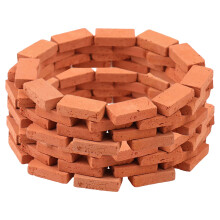 450St Handgemaakte Mini Muurstenen Rood Voor Miniatuur Scènes En Decor