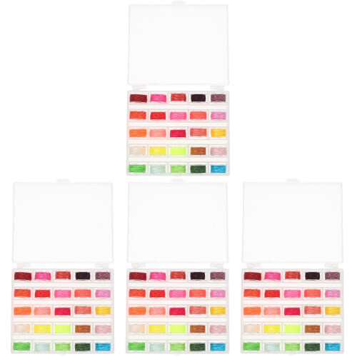 4Sets Colorful Sewing Threads Bobbin with Case Flexible Durable Thread 1