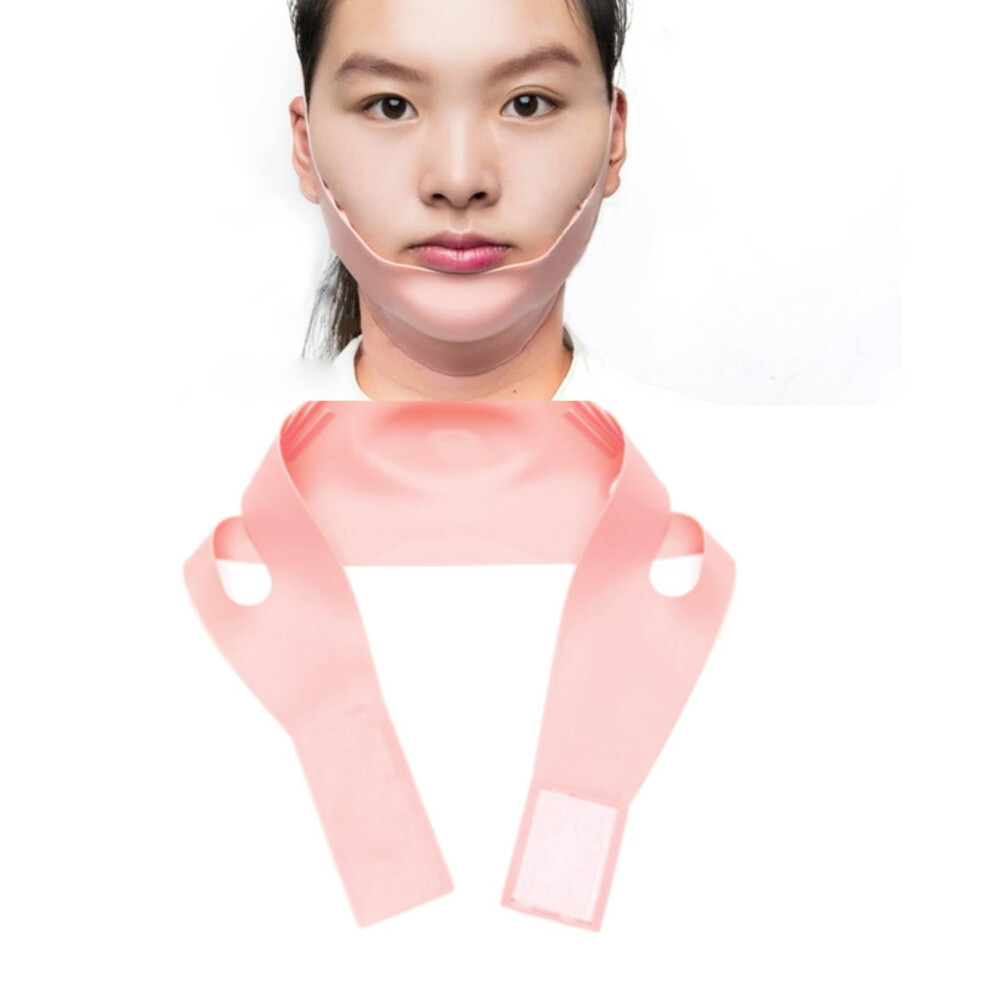 V Line Face Lifting Mask Double Chin Reducer Adjustable Silicone Jawline Shaper for Sagging Skin