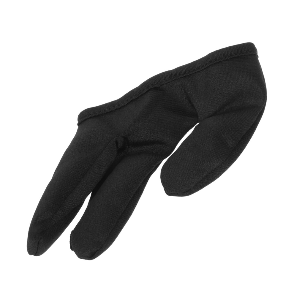 Black Heat Resistant Hair Styling Gloves Threefinger Precision Curling Iron Gloves For Salon And Home