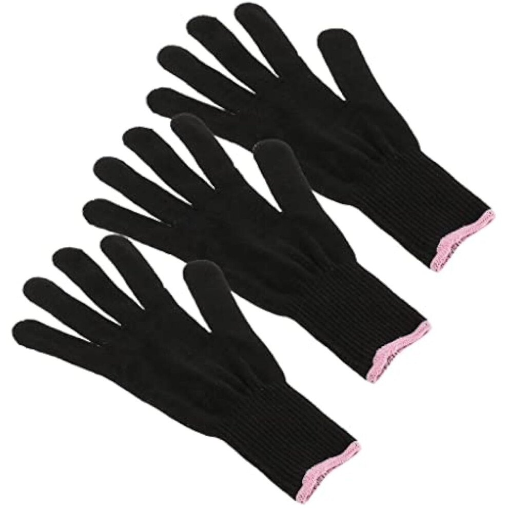 3 Pcs Heat Resistant Gloves for Curling Irons and Hair Straighteners â AntiScald Cotton Styling Protection