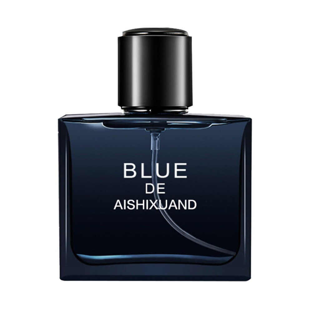 Blue Men's Cologne Long Lasting Fragrance Fresh Ocean Scent Eau De Toilette 50Ml Elegant Bottle