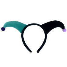 Black and Green Clown Headband with Unique Style, Adjustable Fit, Soft Fabric Fashion Hair Accessory
