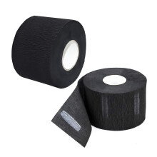 Black Disposable Barber Neck Strips Rolls Waterproof Stretchable Hair Cutting Neck Paper for Salon