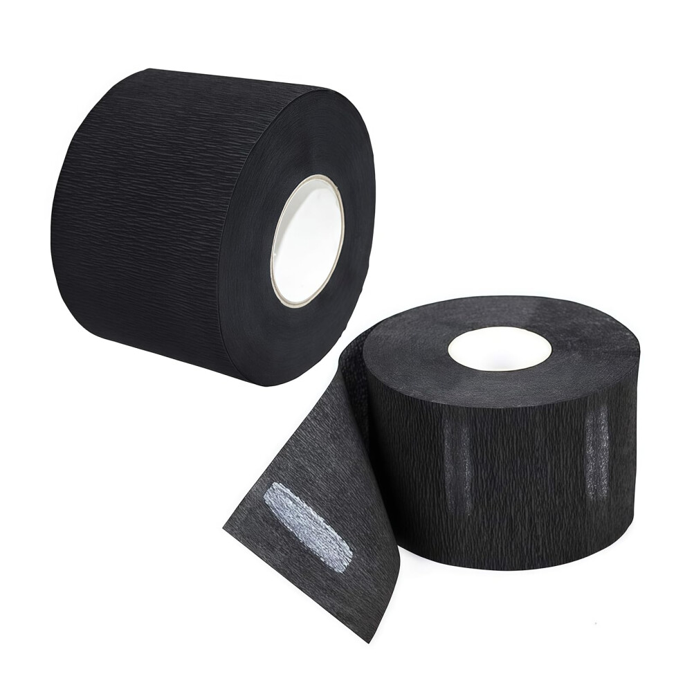 Black Disposable Barber Neck Strips Rolls Waterproof Stretchable Hair Cutting Neck Paper for Salon