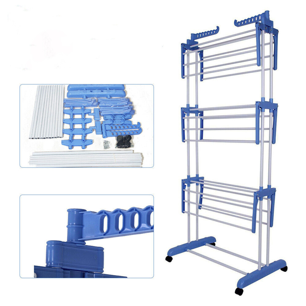 Dprodo 3 Tier Extra Large Foldable Outdoor Clothes Airer