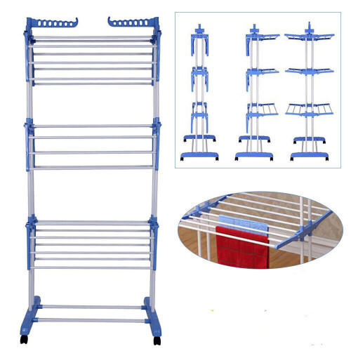 3 Tier Extra Large Foldable Outdoor Clothes Airer 1