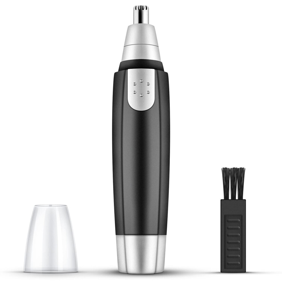 Nose Hair Trimmer for Men and Women with 360 Rotating Blades, Battery Operated, Washable Head