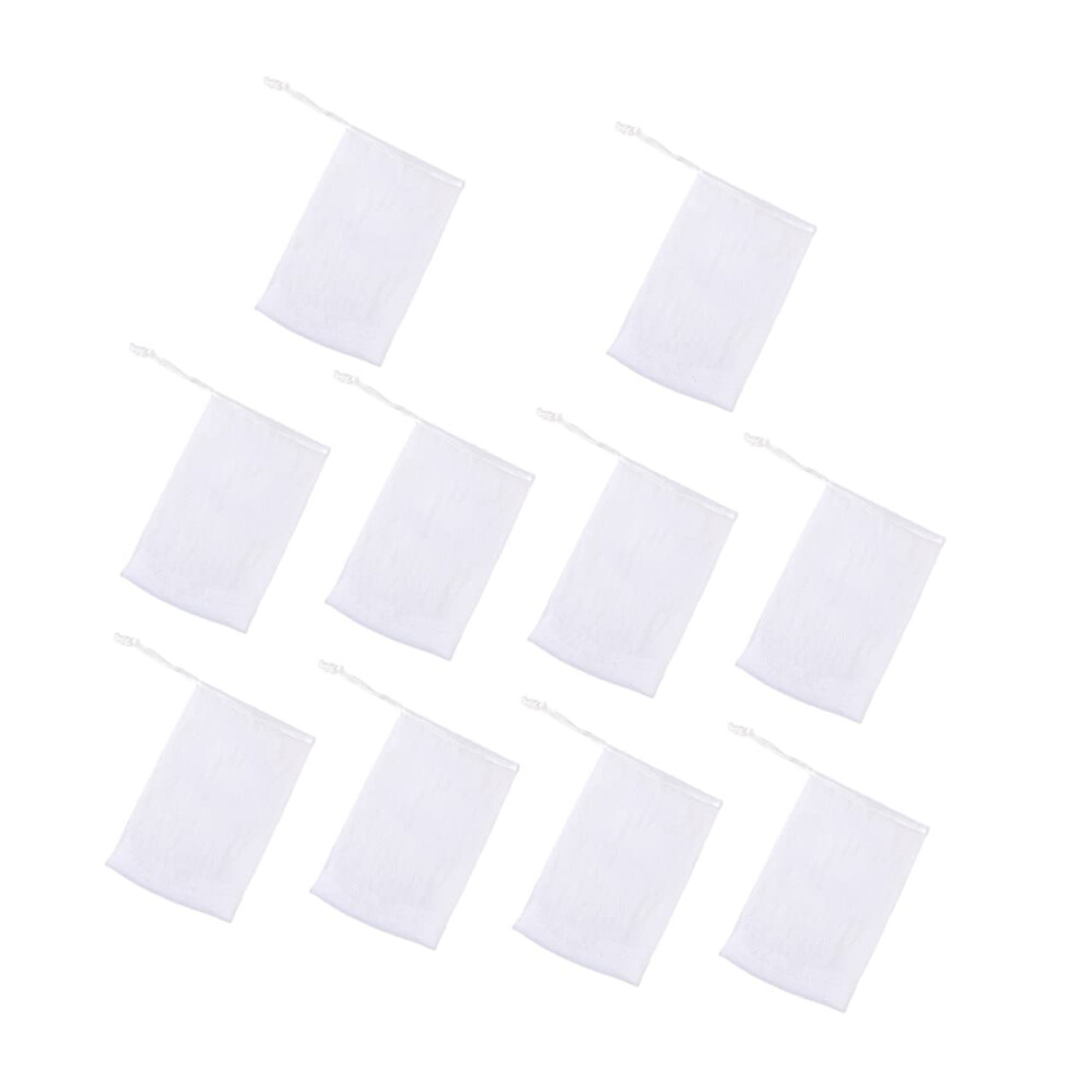 10Pcs Double Layer Foaming Soap Bags for Rich Bubble Creation and Deep Facial Cleansing