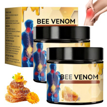 2PCS Bee Venom Joint Pain Relief Cream, Natural Fast Absorbing Formula for Knee, Neck, Back, Hands, Feet