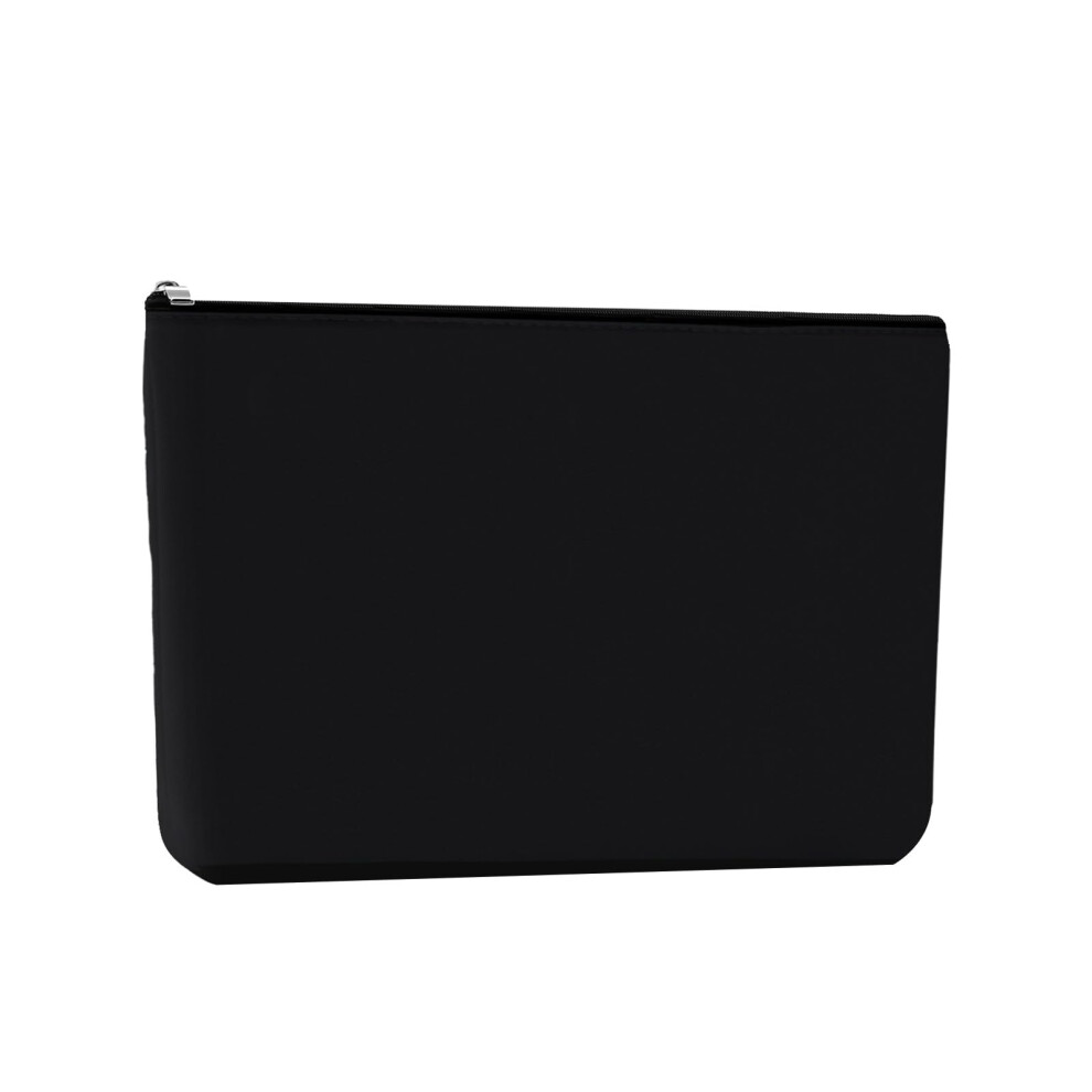 Black Large Capacity Oxford Makeup Bag With Zipper, Diy Cosmetic Pouch For Travel And Storage