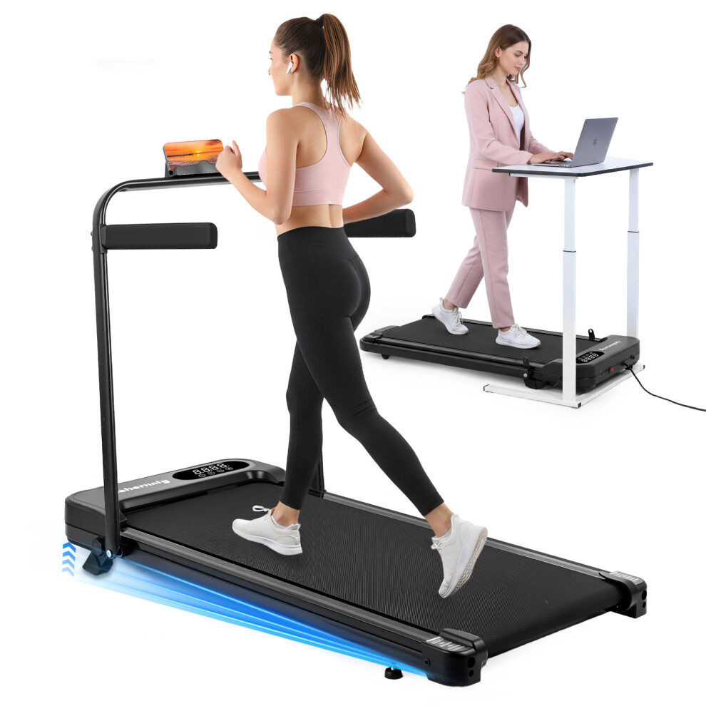 Lishetimig 2.5Hp Foldable Handrail Treadmill With Led Display