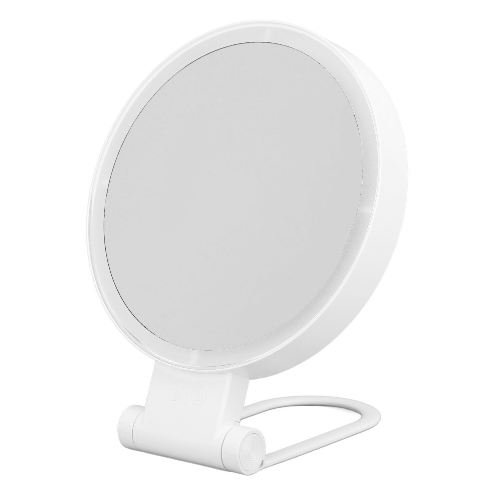 LED Makeup Mirror with 5X Magnification, USB Rechargeable, Touch Control, Adjustable Brightness