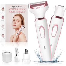 Women's Electric Razor 4in1 USB Rechargeable Painless Hair Remover Wet and Dry Bikini Trimmer