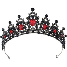Gold Crystal Bridal Tiara with Sparkling Design, Adjustable Comfort Crown for Wedding Hair Accessories