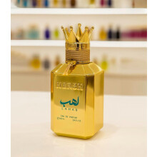 Luxury Eau de Parfum 100ml Gold Crown Bottle with Arabic Calligraphy Designer Fragrance Gift